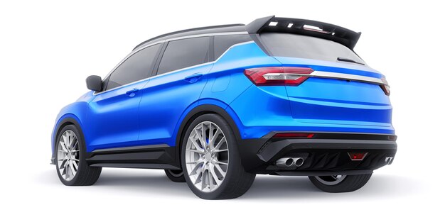 Coche deportivo compacto SUV 3d render ilustración