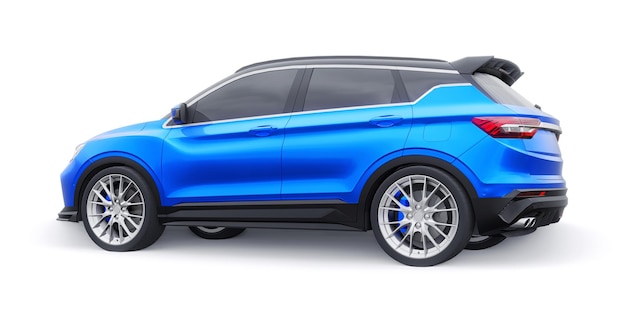 Coche deportivo compacto SUV 3d render ilustración