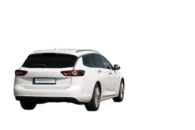 El coche de la finca blanca viaja por la autopista clara