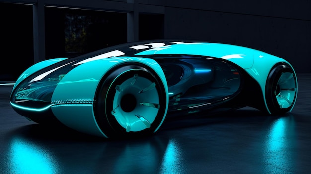 Coche futurista Consept Ai generativo