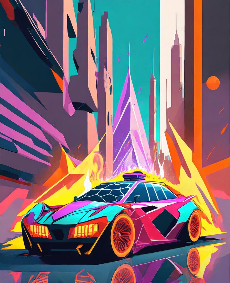 El coche del futuro, la lluvia de fuego, la fantasía, el cyberpunk, las ondas sintéticas, las ondas de vapor, la ciencia ficción, la psique.