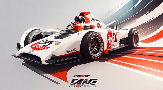 Coche genérico de F1 con efecto de velocidad especial.