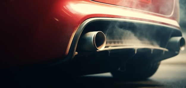 Coche con humo Contaminación del aire Generativo Ai