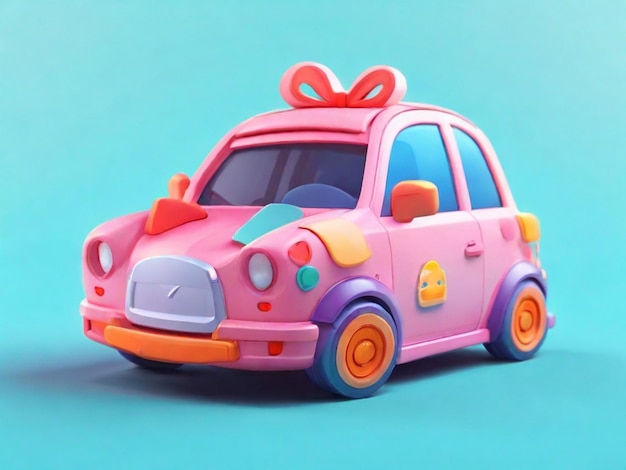 Coche de juguetes para bebés en 3D