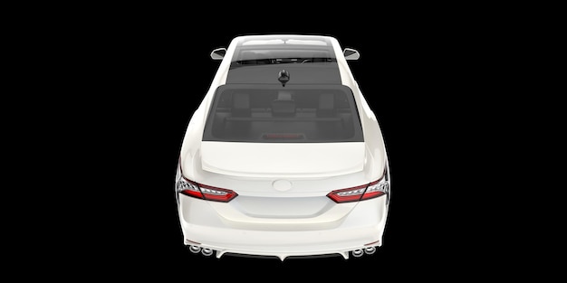 Foto coche moderno aislado en la ilustración de renderizado 3d de fondo