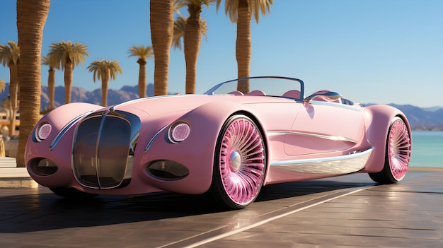 Coche moderno estilo Barbie