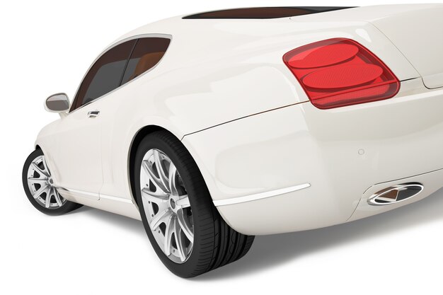 Coche moderno sobre blanco - 3d render