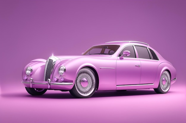 Coche morado de lujo