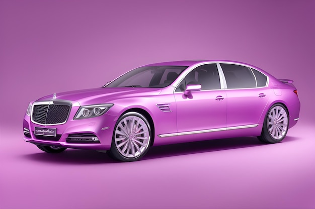 Coche morado de lujo