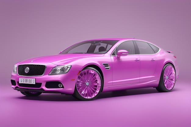 Coche morado de lujo