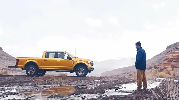 Foto coche de offroad música country de fondo viaje por carretera