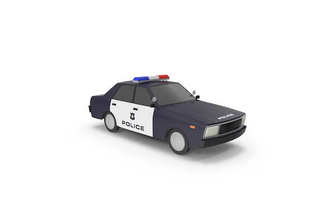 Coche de policía de dibujos animados