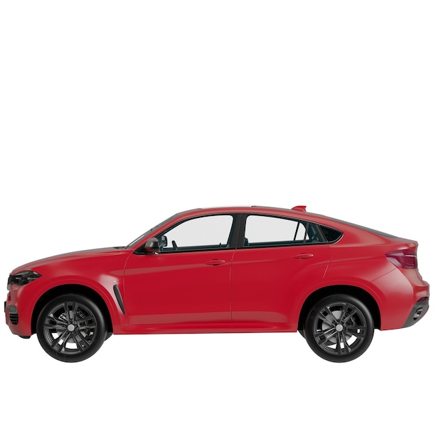 coche rojo aislado en blanco