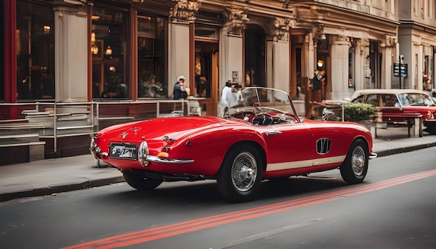 un coche rojo con el número 2 en el lado