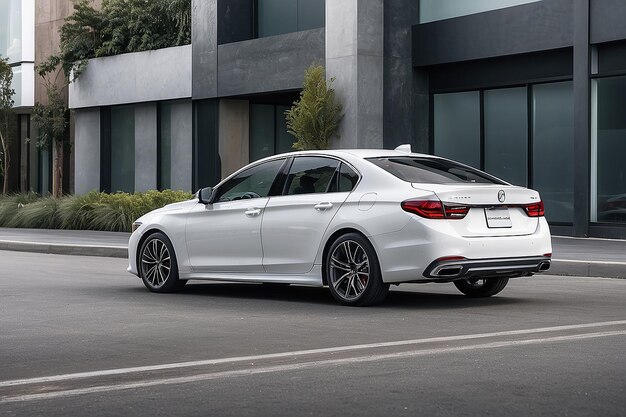 Foto coche sedán blanco