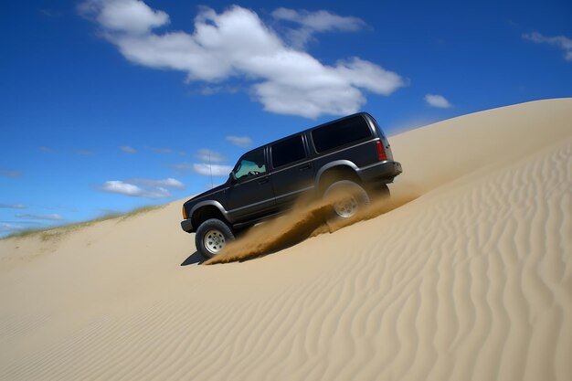 Coche SUV en el postre red neuronal generada por IA