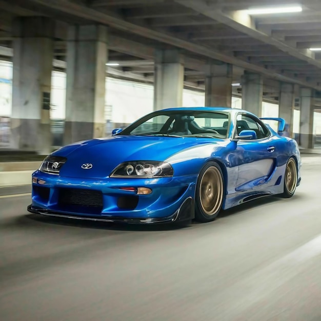 un coche Toyota supra mk4 en una carretera