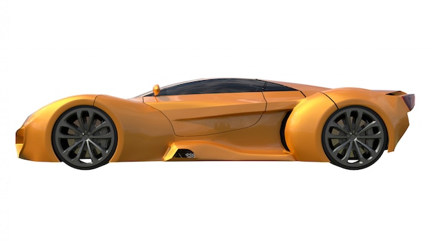 Coches de carreras naranjas conceptuales