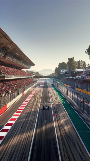 Foto coches de fórmula uno compitiendo en un circuito