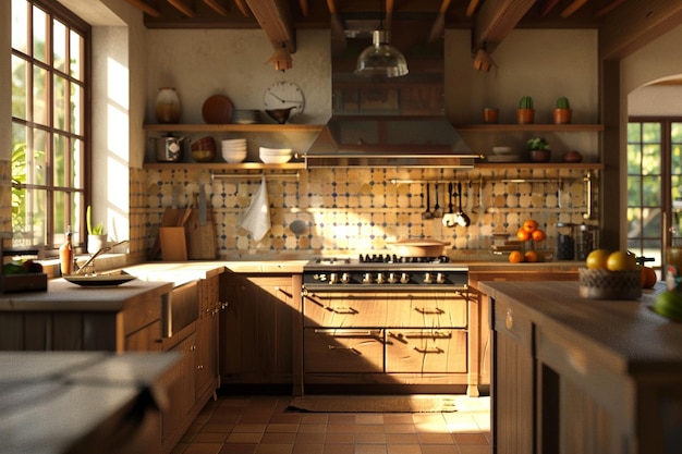 Cocina artesanal con azulejos hechos a mano