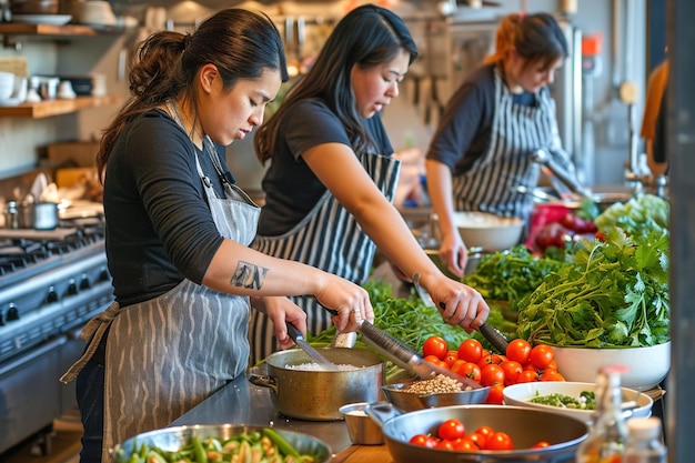 La cocina colaborativa fomenta el trabajo en equipo, la paciencia y la alegría de crear algo juntos.