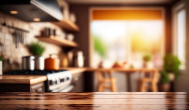 Foto una cocina con una encimera de madera y una estufa con una olla encima.