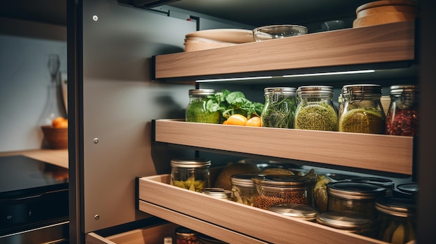 Una cocina con una estufa junto a un refrigerador