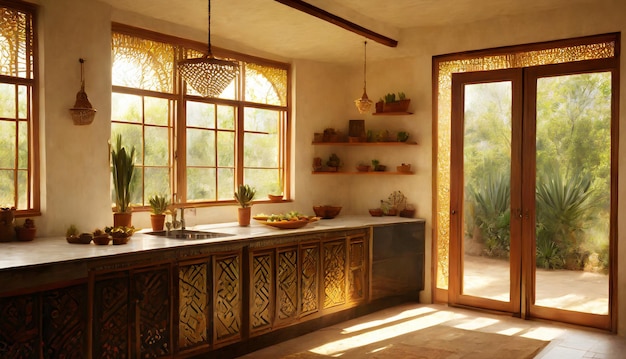 Foto cocina de inspiración mexicana arquitectura hora de oro