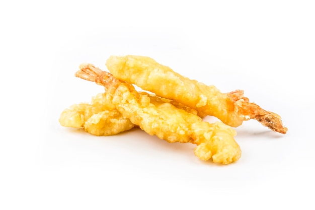 Cocina japonesa deliciosos camarones tempura fritos