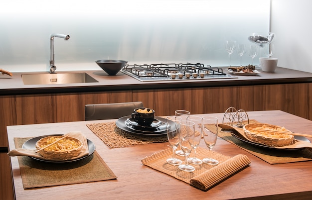 Cocina moderna de madera