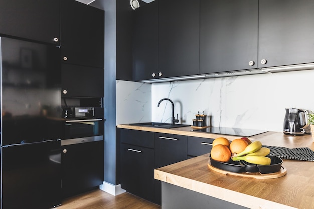 Cocina en un moderno estudio en alquiler diseño de interiores