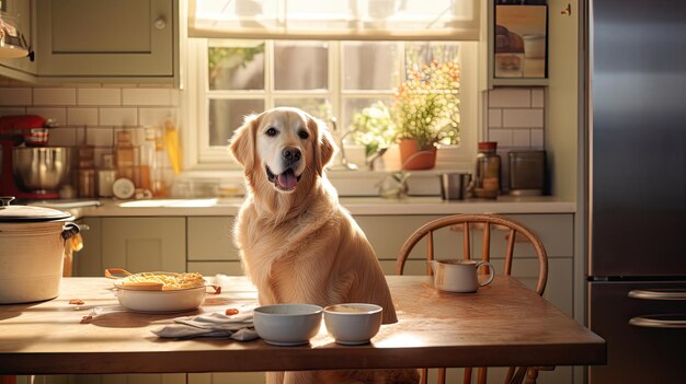 Foto cocina para perros con tazón