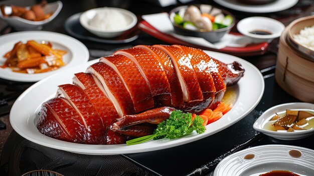 Foto cocina tradicional moderna pato de pekín generativo ai