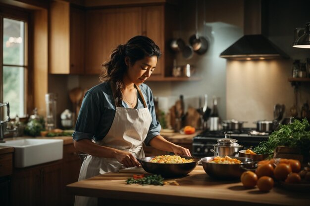 Foto cocinar los alimentos ar c