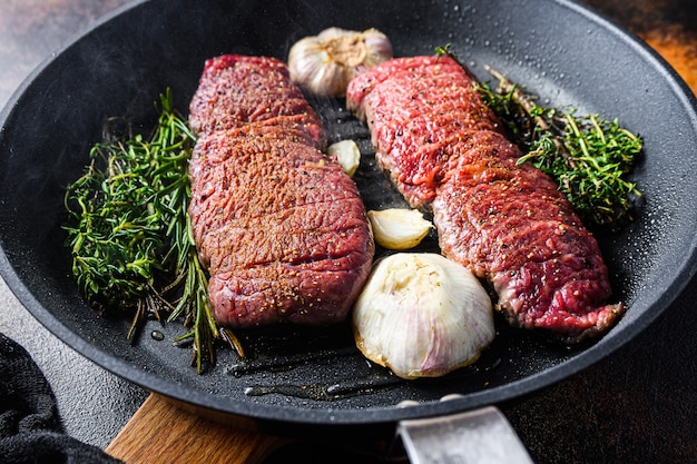 Cocinar el bistec de Denver en una sartén