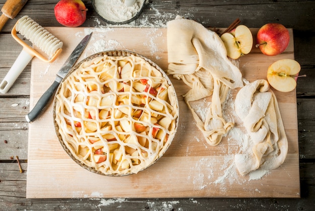 Cocinar pastel de manzana