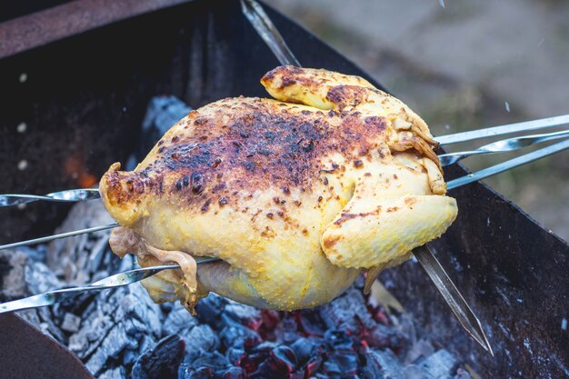 Cocinar pollo a la parrilla