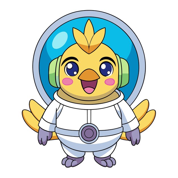 Foto cockatiel-astronaut-clip-art-vektorillustration