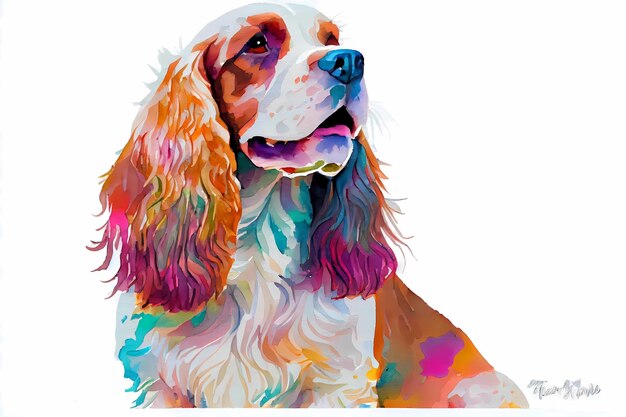 Cocker spaniel cão retrato cavalier rei Criado usando IA generativa
