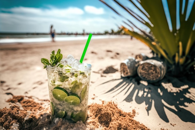 Foto cocktail am strand