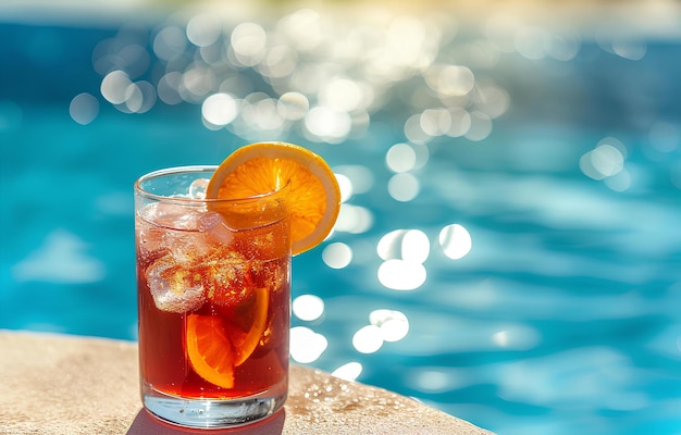 Cocktail auf einem Tisch Sangria Spritz Alkohol trinken an der p