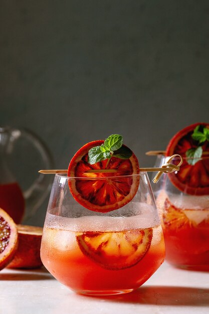 Cocktail de laranja de sangue