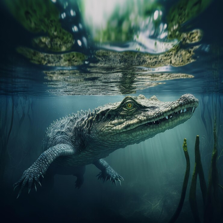 cocodrilo en el agua