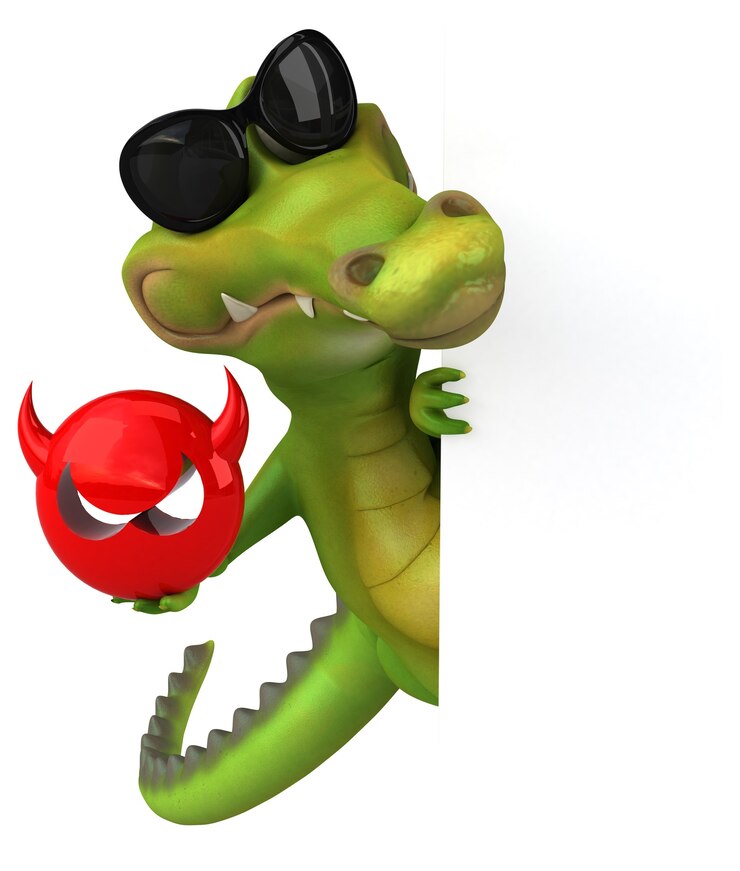 Foto cocodrilo divertido