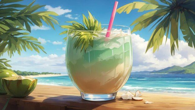 Coconut Bliss sorbo del paraíso tropical