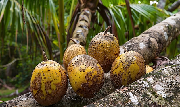 Foto cocos en las seychelles coco de mer endémica de las seychelles una rara especie de caco