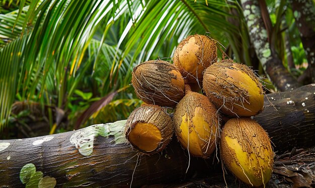 Foto cocos en las seychelles coco de mer endémica de las seychelles una rara especie de caco