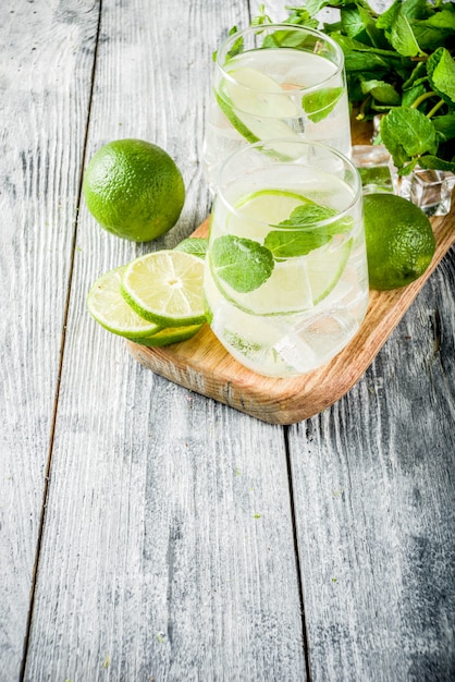 Cóctel agrio de verano mojito