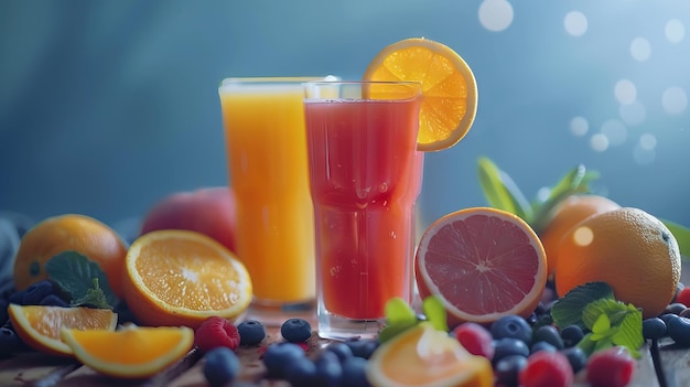 cóctel de frutas jugo de frutas vitamina