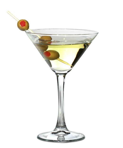 Cóctel de Martini aislado en blanco